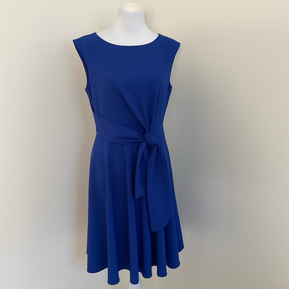 NWT Tahari ASL Royal Blue Midi Dress
